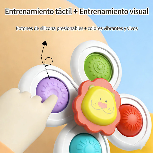 Juguetes Sensorial Giratorios Spinner Con Ventosa Para Bebé 6