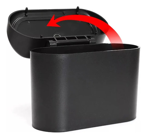 Basurero Para Auto Portatil Universal 1 Litro Negro 9