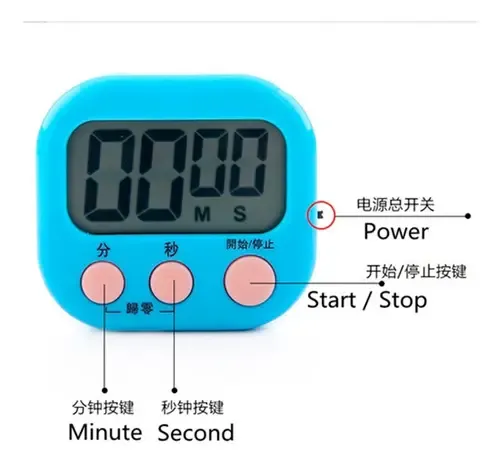 Temporizador Cronómetro Digital Para Cocina Blanco Despertador 11