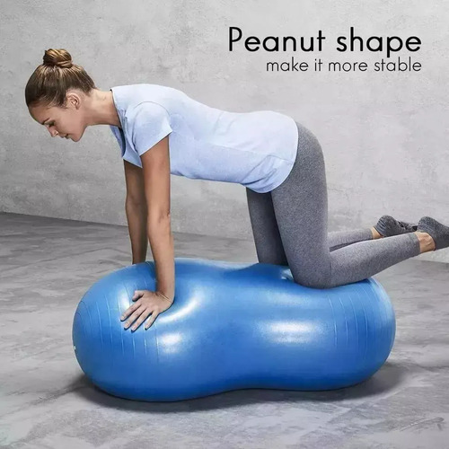 Pelota De Pilates Inaltum Balón Mani Azul Ejercicio Y Yoga 8