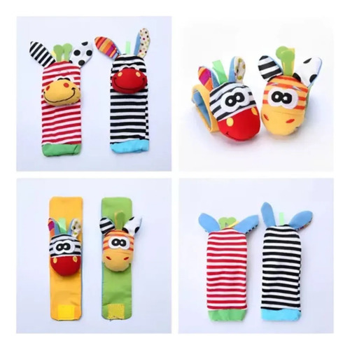 Pack De Calcetines Y Muñequeras Estimulantes Y Sonajeros Multicolores Calcetin 8