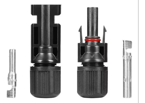 Conector Mc4 Macho Hembra Negro Hota Pack 10 Pares 1000v 30a Ip67 15