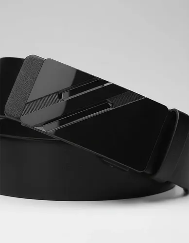 Cinturón Hombre Cuero De Vacuno Con Hebilla Automática 130cm Negro 130 11
