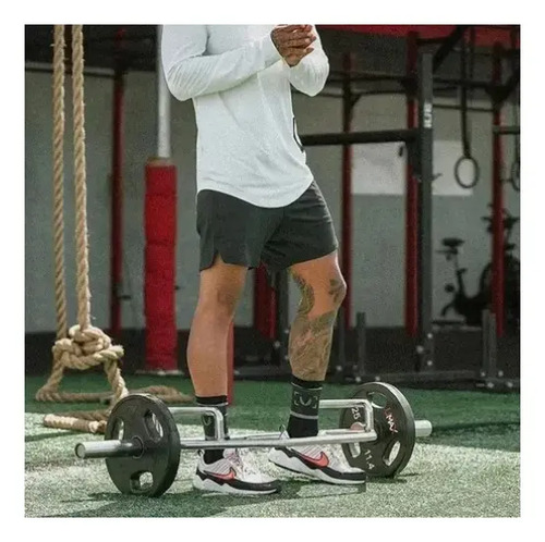 Short Gimnasio Licra Bolsillo Poliester Hombre Negro Y Rojo 19