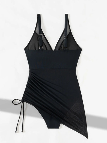 Traje De Baño De Una Pieza Bikini Negro Sexy 7