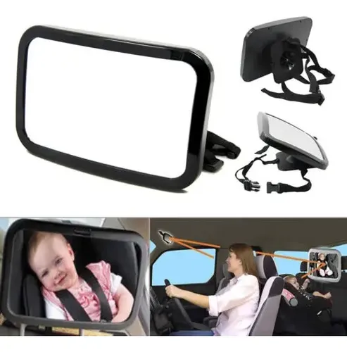 Espejo Retrovisor De Auto Para Seguridad De Niños Negro 2