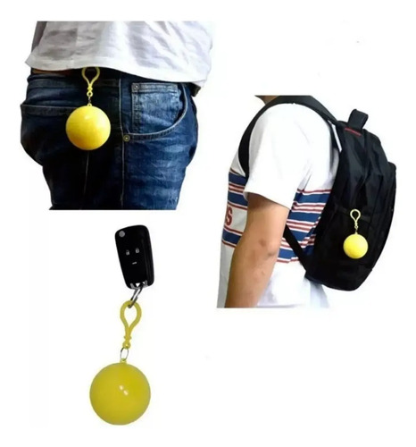 Poncho Capa Impermeable Ultraliviano Portátil Estilo Llavero Aleatorio M 3