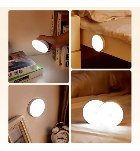 Luz Emergencia Recargable Led Con Sensor De Movimiento Y Luz Amarillo 2