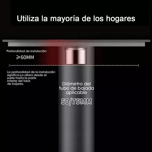 Drenaje Lateral Desagüe De Baño 40x10cm Rectangular Espesar 13