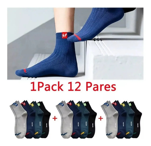 Pack 12 Pares Calcetines Bambú Hombre Invierno¡alta Calidad! 12 Pares Por Paquete 39-44 10