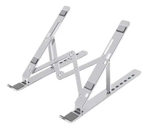 Soporte Portatil Notebook Aluminio Plegable De 7 Niveles Blanco 14