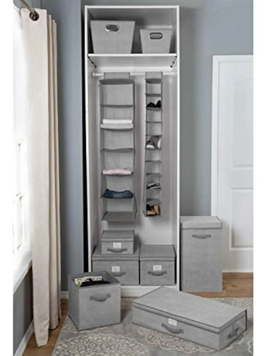 Organizador Zapatos Bajo Cama Almacenamiento Zapatero Set X1 Gris 20