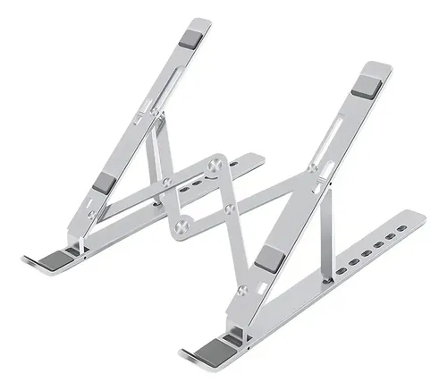 Soporte Portatil Notebook Aluminio Plegable De 7 Niveles Blanco