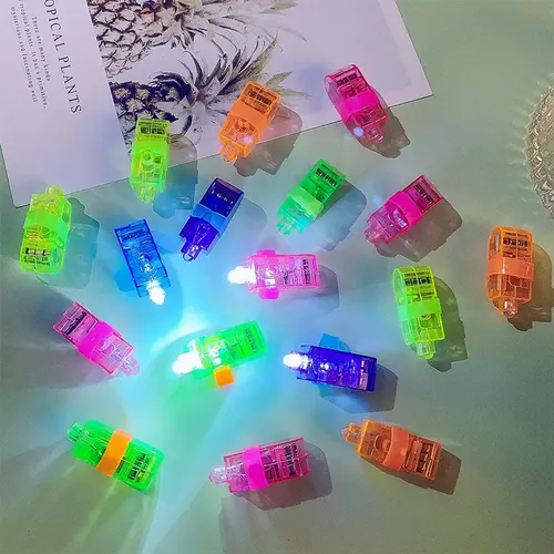 36 X Anillo Dedo Luminoso Led Puntero Sorpresa Cumpleaños Color