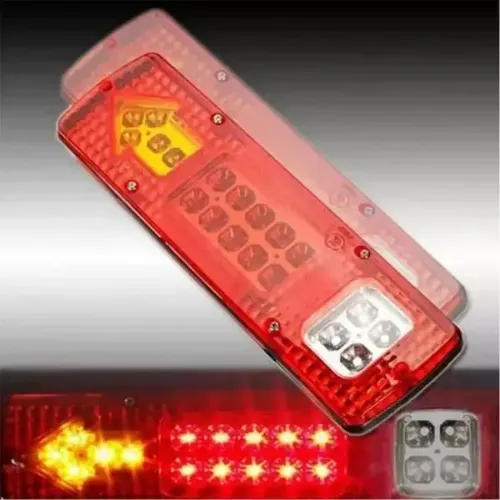 Kit Foco Led Trasero 12v Camion Tricimoto Remolque Arrastre Derecho Rojo 5