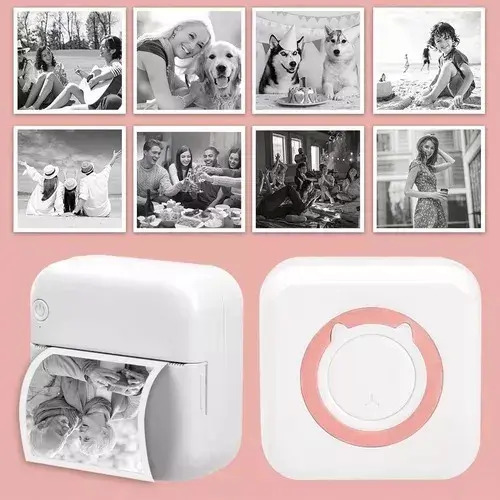 Mini Impresora Térmica Portátil Bluetooth Accesorios 13 Roll Rosa 15