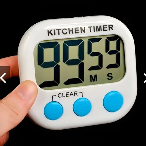Temporizador Cronómetro Digital Para Cocina Blanco Despertador 20