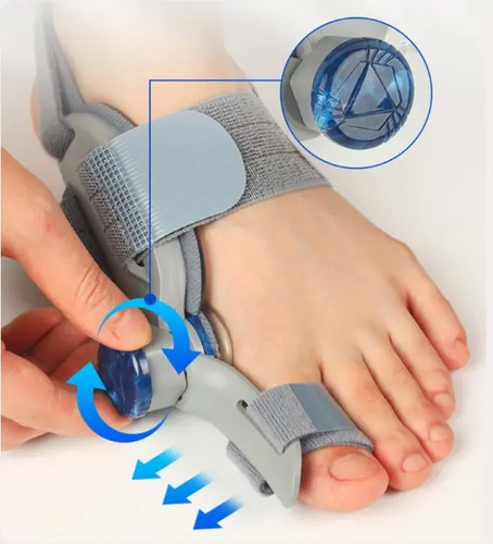 Corrector De Juanetes Ajustable Férula Único Dedo Del Pie Azul General 6
