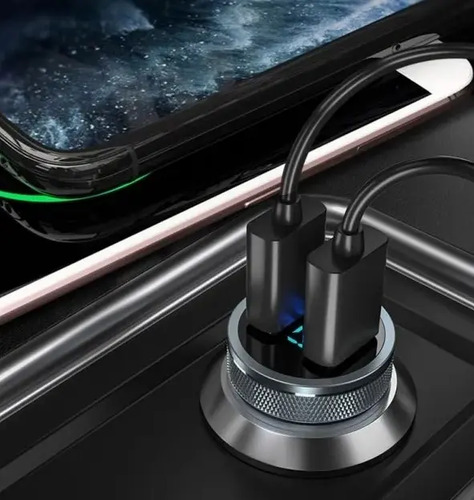 Cargador Auto Essager, Carga Rápida 36 W, Tipo Usb Y Tipo C Plateado 14