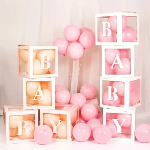 Caja Transparente Para Decoración De Escena De Cumpleaños.