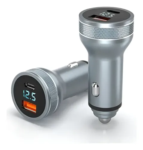 Cargador Auto Essager, Carga Rápida 36 W, Tipo Usb Y Tipo C Plateado 13
