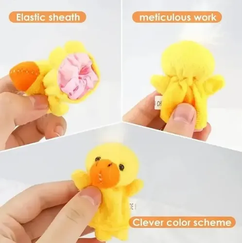 Familia Dedo Títeres Didacticos Papá Dedo Bebé Dedo 10 Pz 5