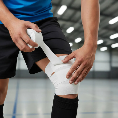Cinta Tape Rígida Sportape 3,8cmx10mtrs Soccer Rugby Voley Blanco 4