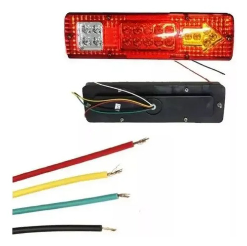 Kit Foco Led Trasero 12v Camion Tricimoto Remolque Arrastre Derecho Rojo 7