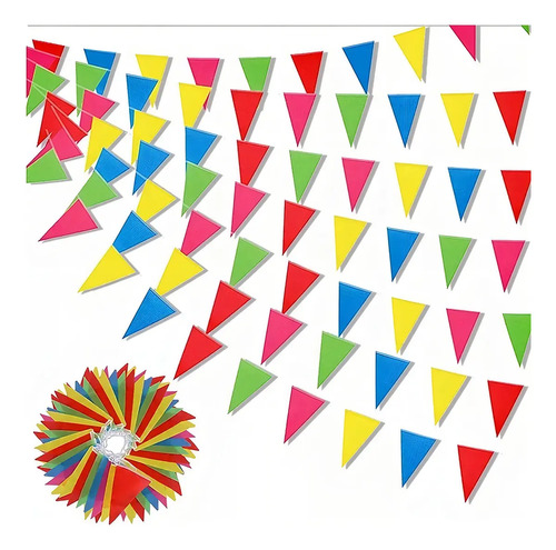 Banderines X150 Guirnaldas 80 Mt Evento/bautizo/matrimonio Multicolor 15