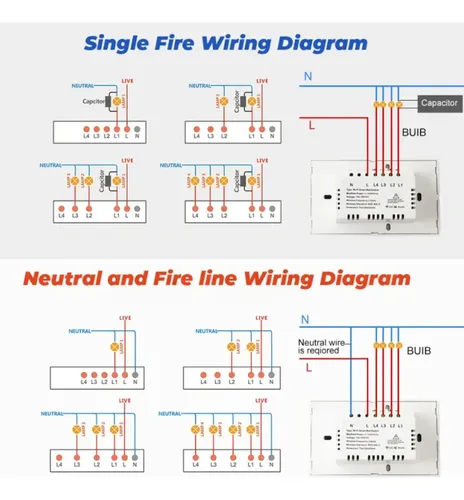 Apagador Inteligente Wifi Sin Cable Neutro 1,2 O 3 Canales 8
