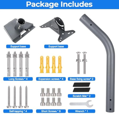 Soporte Mástil Para Antena Starlink V4 + Kit Instalación 2