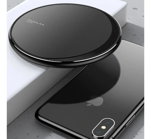 Cargador Inalámbrico Carga Rápida 15w Compatible Con iPhone 11 E Inferior/ Samsung/ Xiaomi Negro 8