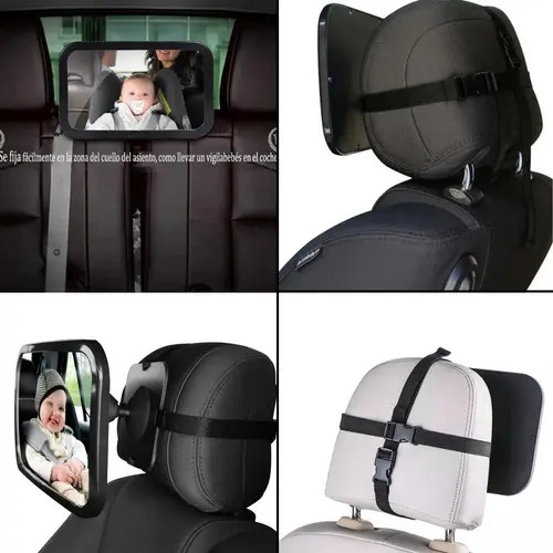 Espejo Retrovisor De Auto Para Seguridad De Niños Negro 20