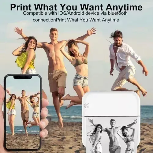 Mini Impresora Térmica Portátil Bluetooth Accesorios 13 Roll Rosa 16