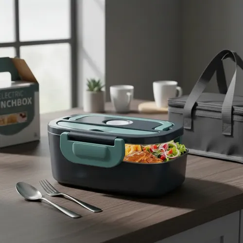 Lonchera Eléctrica Aluminio Portátil Calentar Comida 220v80w Verde Oscuro 12
