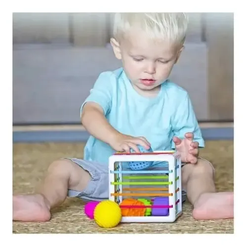 Juguete Interactivo De Habilidad Motora Cubo Montessori Vistoso 16