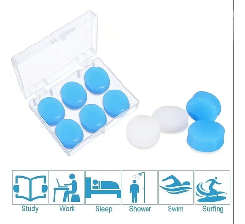 Tapones Para Los Oídos - 6 Silicona Hipoalergénica Moldeable 2