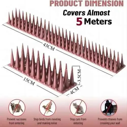 Pack 12 Púas Repelente Palomas Anti Aves Pajaros Ahuyentador 19