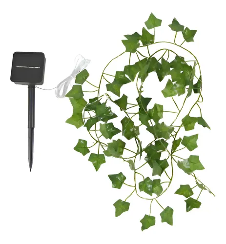 Luces Guirnalda Solar 100 Led Calidas 10 M De Artificiales Verde Oscuro 12