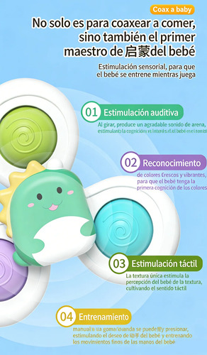 Juguetes Sensorial Giratorios Spinner Con Ventosa Para Bebé 5