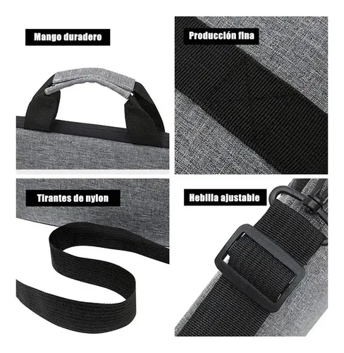 Bolso Ordenador Para Notebook Funda Portátil Fundas 17inch Gris 6