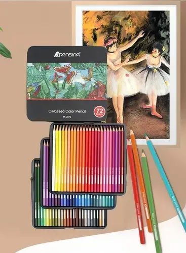 Lápices De Colores Hota 72 Unidades Artísticos Estuche Metálico Color 16