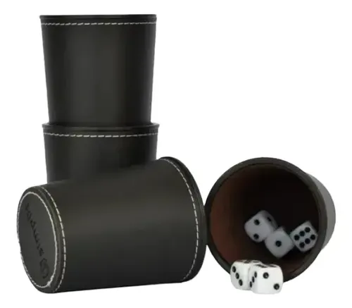 Juego De Mesa Juego De 4 Cachos De Eco Cuero Negro 14