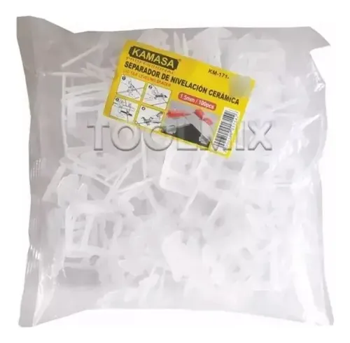 Clips Separador Nivelador De Cerámica 1.5mm / 100pcs Transparente 9