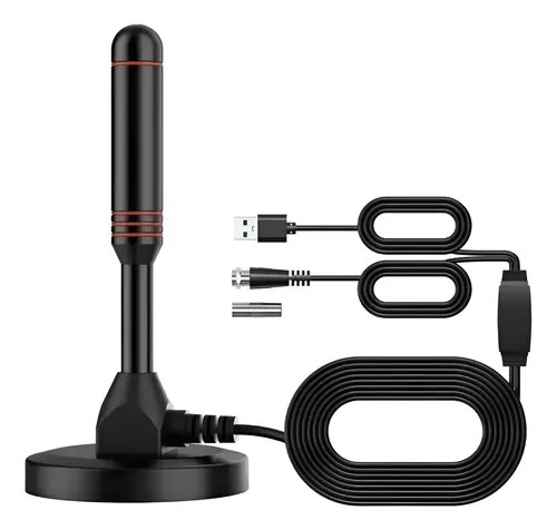 Antena Tv Digital Interior Hd Amplificada Por Usb 10m Negro 13