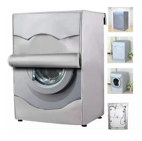 Funda Lavadora Y Secadora Protector Impermeable Anti-uv Gris Claro 10