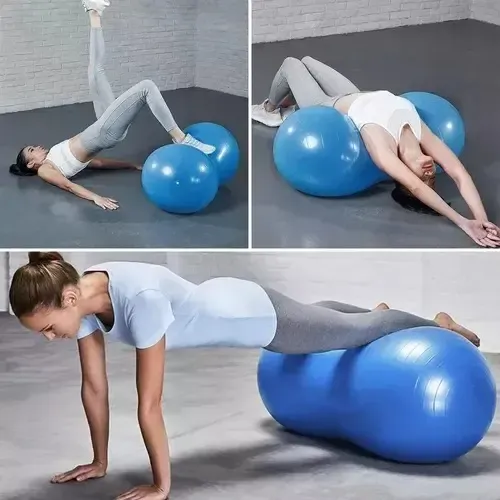 Pelota De Pilates Inaltum Balón Mani Azul Ejercicio Y Yoga 16