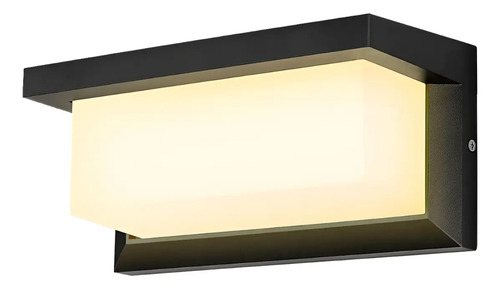 Lámpara Led Moderna Impermeable Ip65 De 24w Para Exterior Negro 10