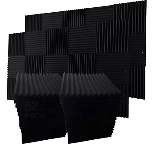 12x Espuma Acústica Aislante Alta Calidad 30x30x2,5cm Color Negro 16