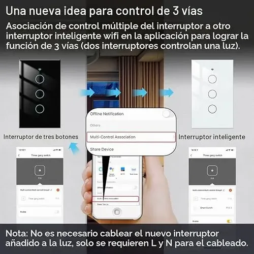 Apagador Inteligente Wifi Sin Cable Neutro 1,2 O 3 Canales 17